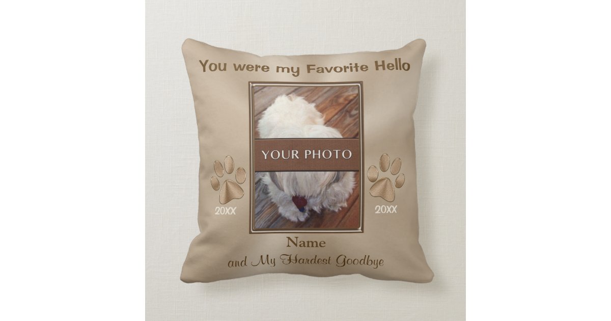 Pet Memorial Gifts, Personalized Photo Pillow | Zazzle.com