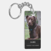 Pet Memorial - God Saw Him Getting Tired Poem Male Keychain (Front Left)