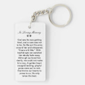 Pet Memorial - God Saw Him Getting Tired Poem Male Keychain (Back)