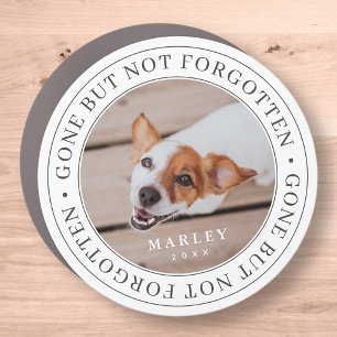 Pet Memorial Gone But Not Forgotten Modern Photo Car Magnet
