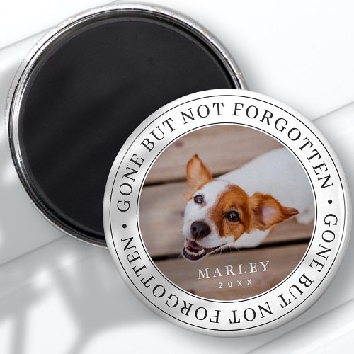 Pet Memorial Gone But Not Forgotten Modern Photo Magnet