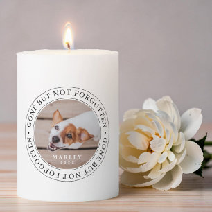 Pet Memorial Gone But Not Forgotten Modern Photo Pillar Candle