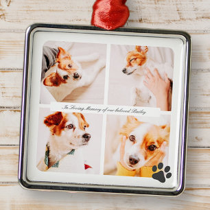 Pet Memorial In Loving Memory Modern Photos Metal Ornament