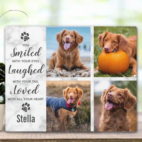 Pet Memorial In Loving Memory Photo Collage Plaque