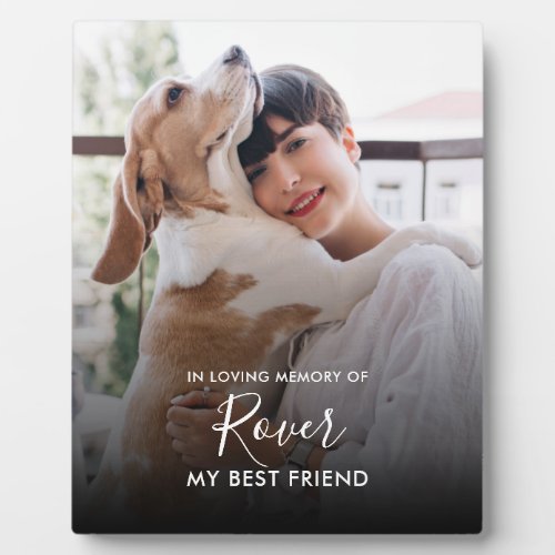 Pet Memorial In Loving Memory Photo  Message Plaque