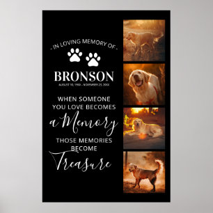 Pet Memorial Keepsake 4 Photo Print
