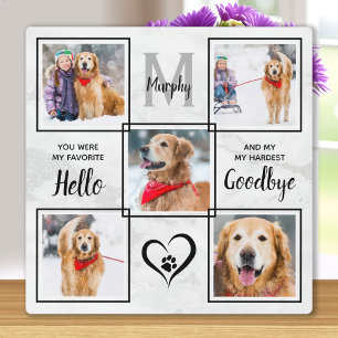 Pet Memorial Keepsake 5 Photo Collage Plaque