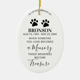 Pet Memorial Keepsake Christmas Ornament