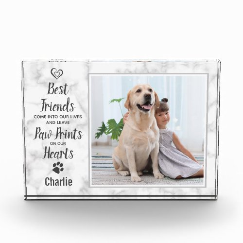 Pet Memorial Keepsake Dog Photo Block