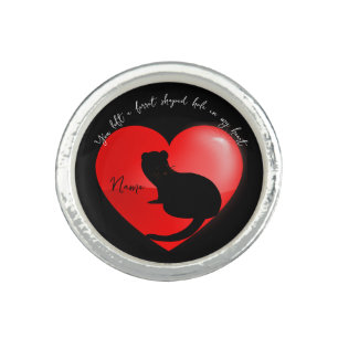 Pet memorial keepsake ferret ring