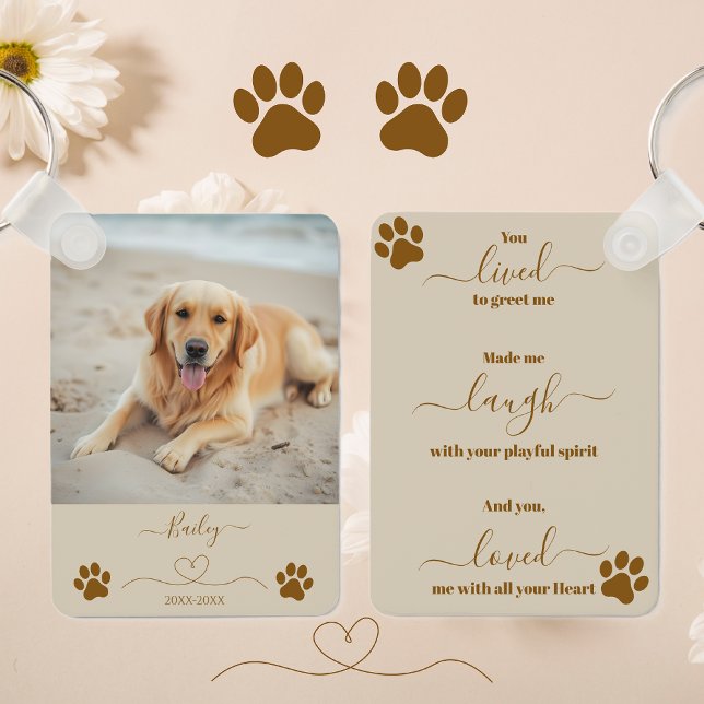 Pet Memorial Keepsake Keychain (Pet Memorial Keepsake Keychain-Dog Remembrance)