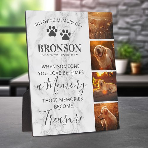 Pet Memorial Keepsake Marble Frame