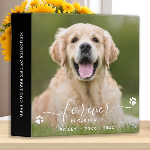 Pet Memorial Keepsake Photo Album 3 Ring Binder