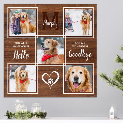 Pet Memorial Keepsake Photo Collage Canvas Print