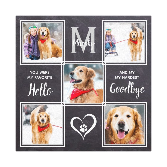 Pet Memorial Keepsake Photo Collage Canvas Print | Zazzle.com