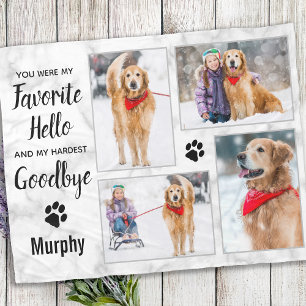Pet Memorial Keepsake Photo Collage Fleece Blanket