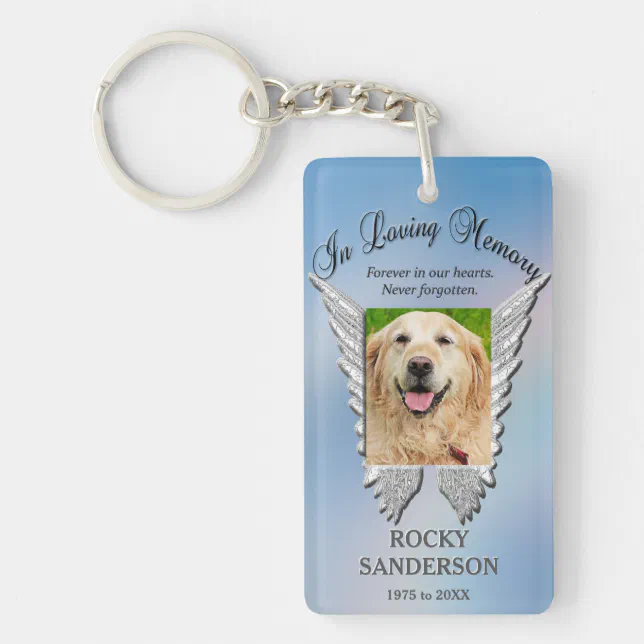 Pet Memorial Keychain Zazzle