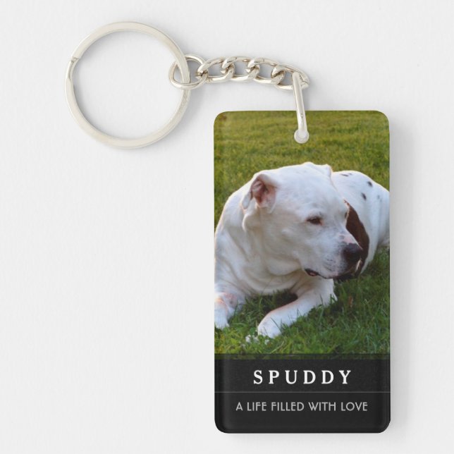 Pet Memorial KeyChain - Contented Poem (Front)