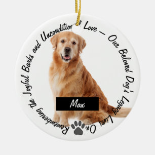 Pet Memorial Legacy Lives On Keepsake Dog Photo Ceramic Ornament