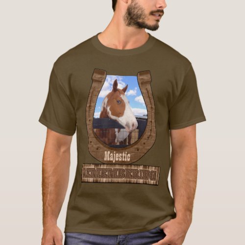 Pet Memorial Loss of a Horse Western Photo T_Shirt