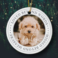 Pet Memorial Loved Beyond Words Elegant Chic Photo