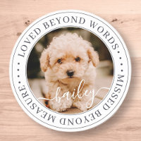 Pet Memorial Loved Beyond Words Elegant Chic Photo
