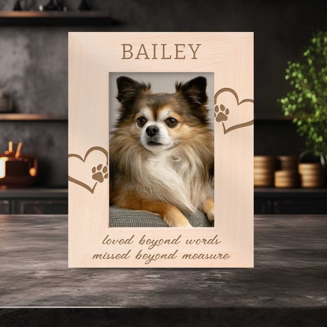 Pet Memorial Loved Beyond Words Engraved Frames (Creator Uploaded)