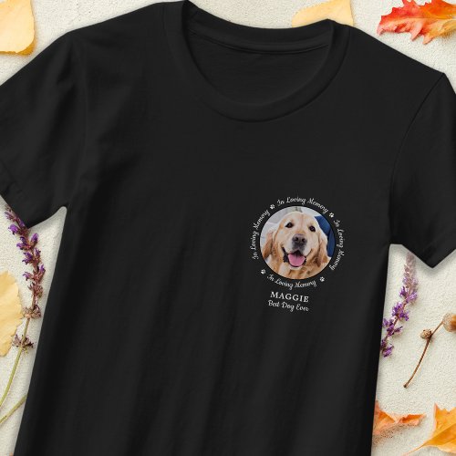 Pet Memorial Loving Memory Personalized Dog Photo T_Shirt