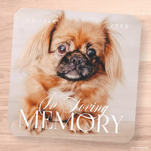 Pet Memorial Loving Memory Simple Modern Photo Square Sticker
