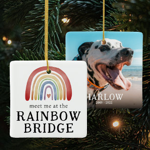 Rainbow Bridge Personalized Ornament, Pet Memorial Ornament, Pet Loss  Christmas Ornament, Dog Memorial Ornament, Cat Memorial Wood