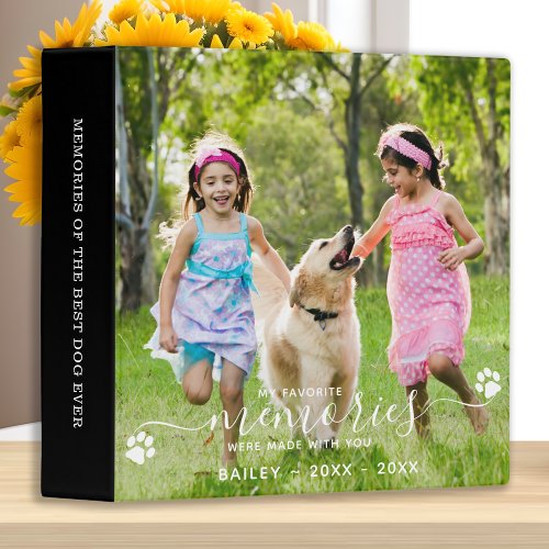 Pet Memorial Memory Book Dog Photo Album 3 Ring Binder