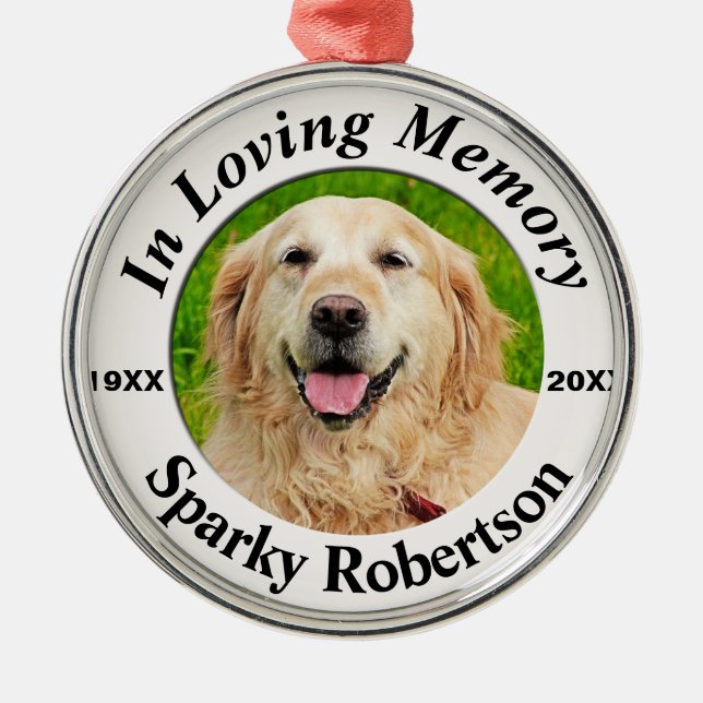 Pet Memorial Metal Ornament (Front)