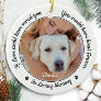 Pet Memorial Modern Dog 2 Photo Sympathy Ceramic Ornament