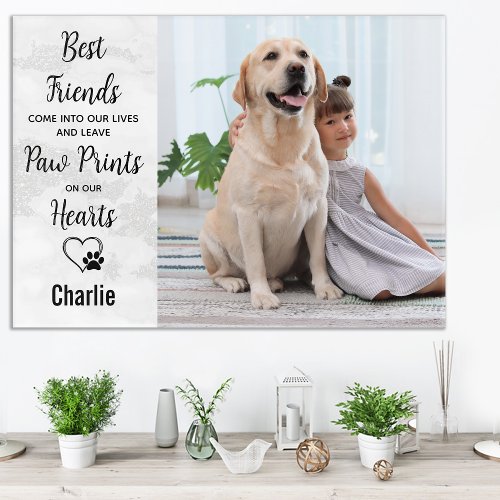 Pet Memorial Modern Elegant Best Friends Dog Photo Acrylic Print