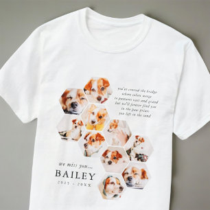 Pet Memorial Modern Simple 10 Photo Collage T-Shirt