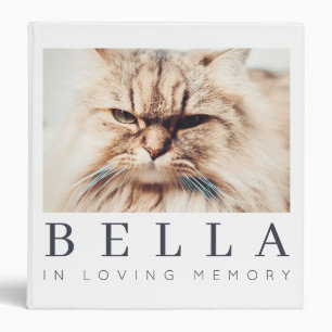 Pet Memorial Modern Simple Chic Family Photo 3 Ring Binder