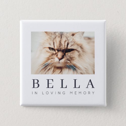 Pet Memorial Modern Simple Chic Family Photo Button