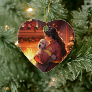 Pet Memorial Ornament, Papillon Dog Mom Gift Ceramic Ornament