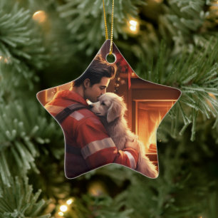 Pet Memorial Ornament, Papillon Dog Mom Gift Ceramic Ornament