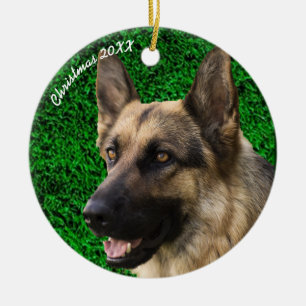 Pet Memorial Ornament, Personalized Photo Keepsake Ceramic Ornament