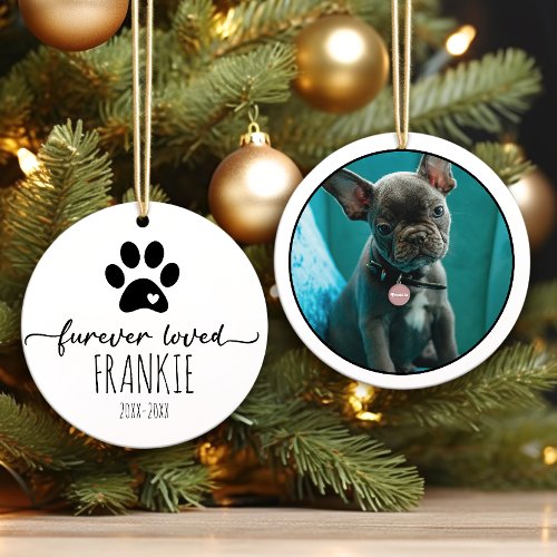 Pet Memorial Ornament with Photo