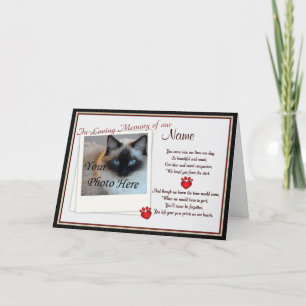 Pet Memorial Paw Prints Announcement - Dog Cat