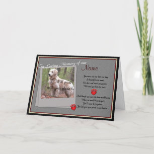 Pet Memorial Paw Prints Announcement - Dog Cat