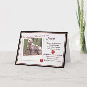 Pet Memorial Paw Prints Announcement - Dog Cat