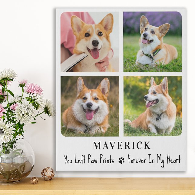 Pet Memorial Paw Prints Forever Personalized Photo (Creator Uploaded)