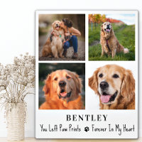 Pet Memorial Personalized 4 Photo Collage Dog