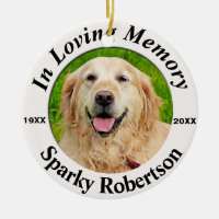 Pet Memorial Personalized Ceramic Ornament