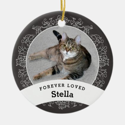 Pet Memorial Personalized Chalkboard Add Photo Ceramic Ornament