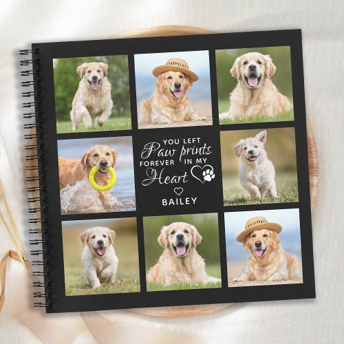Pet Memorial Personalized Dog Loss Photo Collage Notebook
