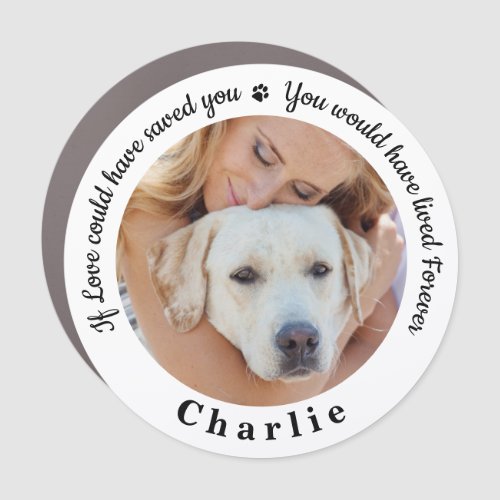 Pet Memorial Personalized Dog Photo Car Magnet